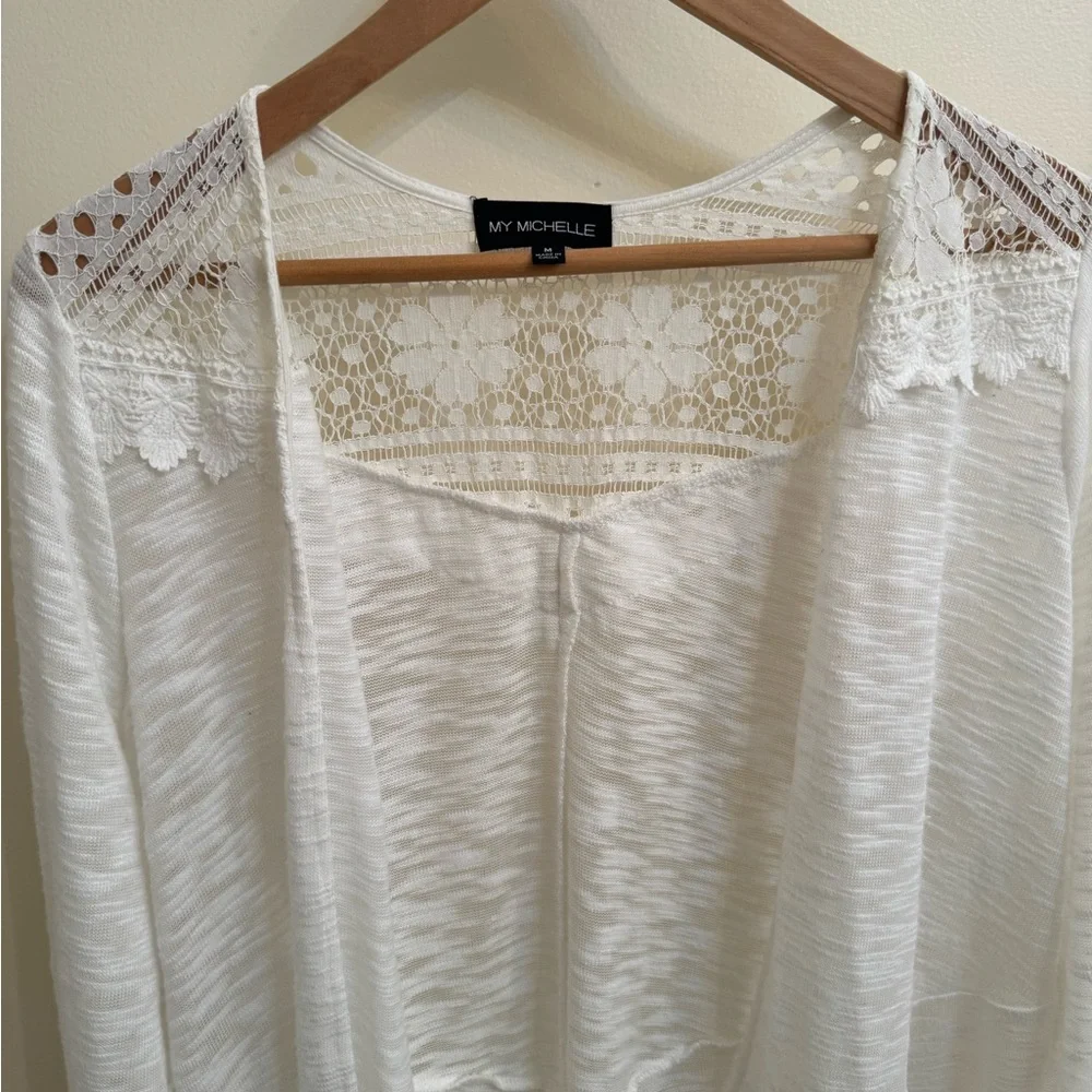 White Lacey Cardigan - Picture 8 of 9